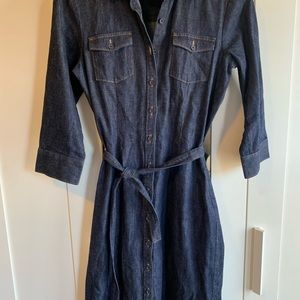Denim button up dress